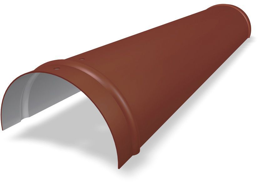 PREFA Grat- und Firstreiter glatt, 05 P.10 Oxydrot 110341 - PREFA Dachsysteme