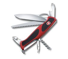VICTORINOX Taschenmesser RangerGrip 79, rot/schwarz, 0.9563.MC - Heften, Schneiden