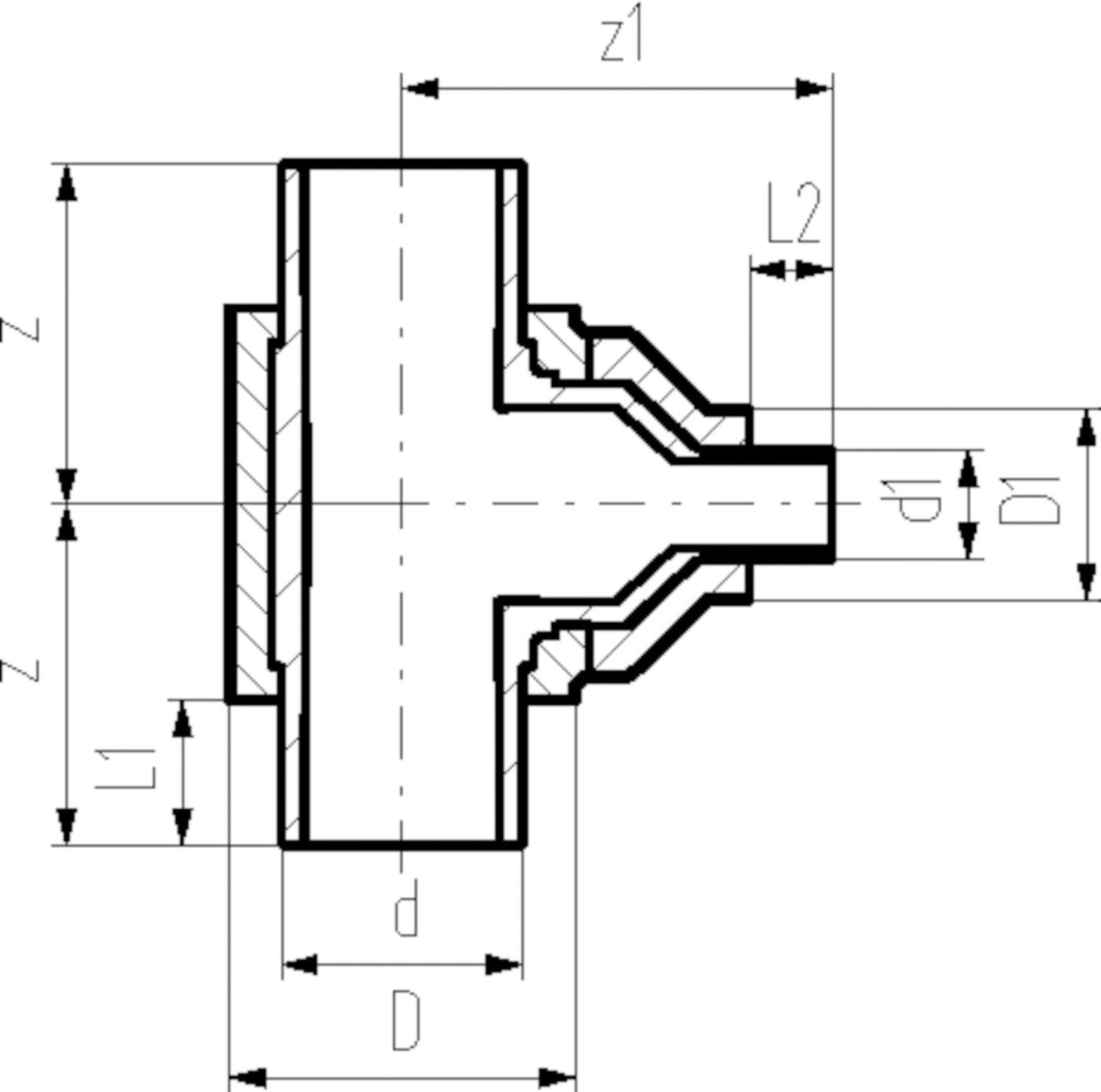 COOL-FIT T-Stück reduziert vorisoliert 140/200mm x 110/160mm 738 204 343 - GF COOL-FIT 2.0