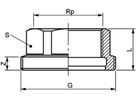 Einschraubteil 8370 1"-11/2" - Rotguss-Gewindefittings