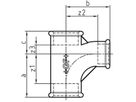 T-Stück red. 131 V 11/2"- 3/4"-11/2" 770 131 226 - GF verz. Tempergussfittings