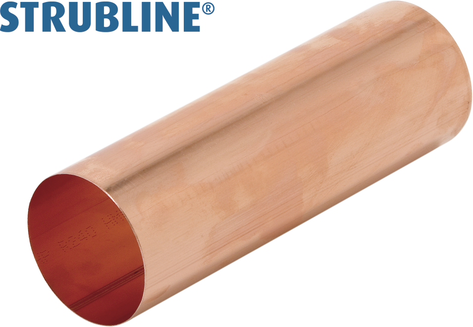 Ablaufrohre gesch.0.60 a 4 M 75 mm 201 "Strubline" - Kupfer Spenglereihalbfabrikate