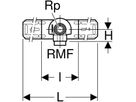 Anschlusswinkel 90° einfach 1/2"- MF1/2" abgesetzt, mit Aussengewinde 632.851.00.2 - Geberit-Push Fit-Formstücke