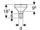 Trichter oval sifoniert d 56mm 352.354.16.1 - Geberit-Sifon + Apparateanschlüsse