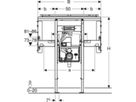 Element für ONE Waschtisch/ONE Wandarmatur Raumhoch, Breite   95cm 111.072.00.2 - Geberit-Duofix