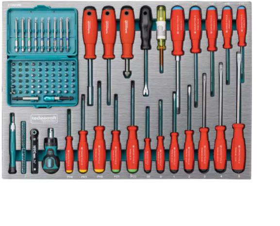 TECHNOCRAFT Werkstattwagen Swiss Team XL mechanic "775 tlg. , 1/4"" + 3/8"" + 1/2"" , 8 Schubladen, - Schlüsselwerkzeuge