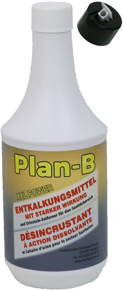 Plan-B XXL POWER Entkalkungsmittel Flasche à 1000ml, für Kalk und Urinstein - Reinigung