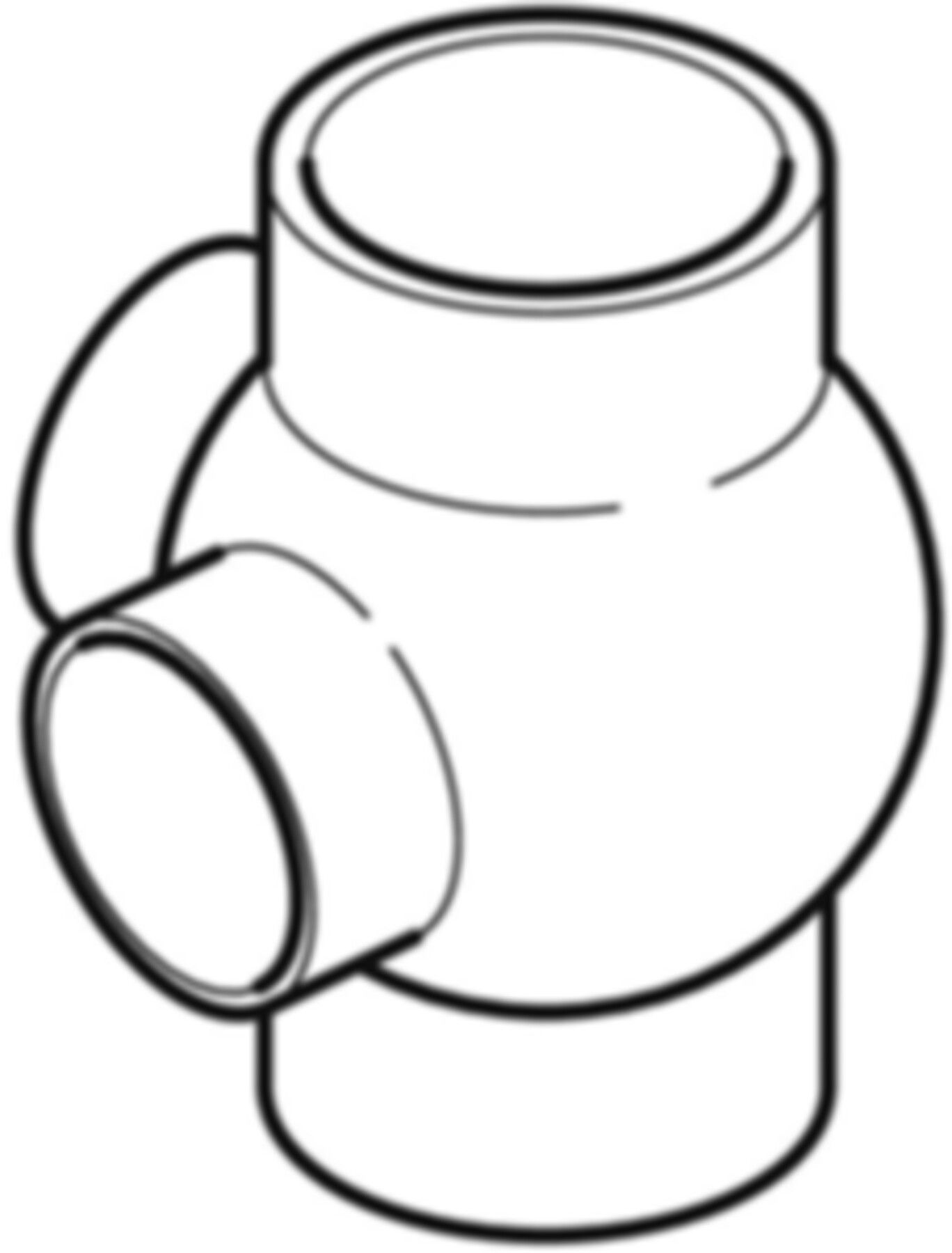 Eckabzweig 90° 367.320.16.1 d 110/ 63mm - Geberit-PE-Formstücke