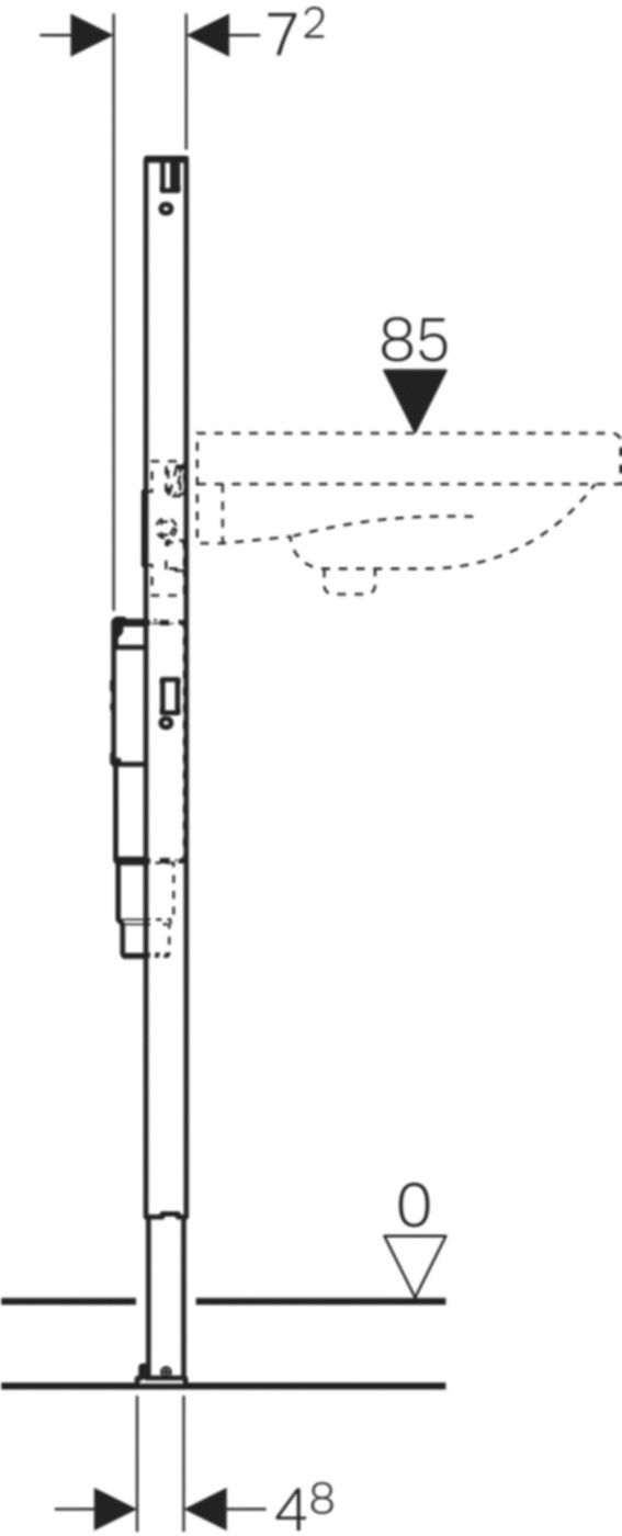 Element für Waschtisch 111.557.00.2 Typ 112, Standarmatur m/UP-Funktionsbox - Geberit-Duofix