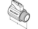 Kugelhahnen Ballofix-R,rot 1/2 x 1/2 - Ballofix/Broen-Armaturen