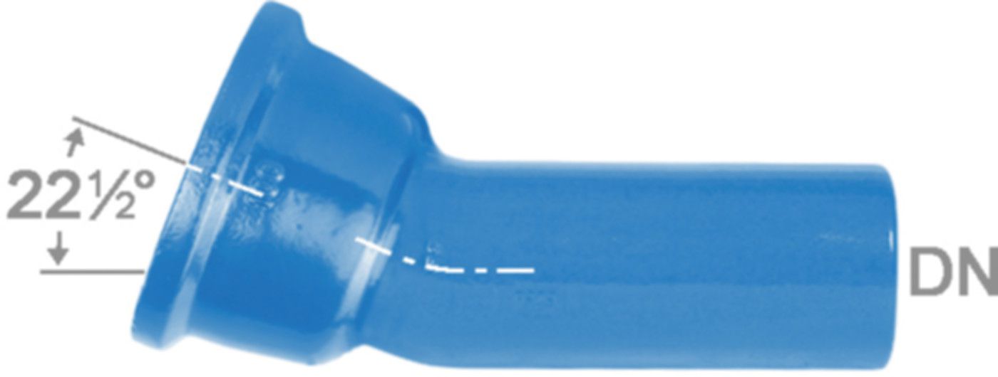 STM-Bogen 1M Fig. 2824 22° DN 300 - Von Roll Steckmuffenformstücke