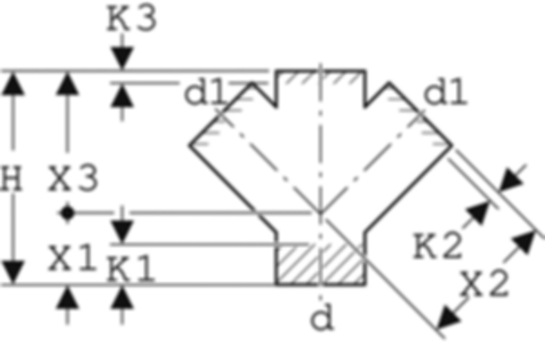 Doppelabzweig 45° 367.235.16.1 d 110/110mm - Geberit-PE-Formstücke