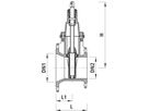 Reduktions-Flanschen-Schieber 4150 PN 10/16 DN 125/100 - Hawle Armaturen