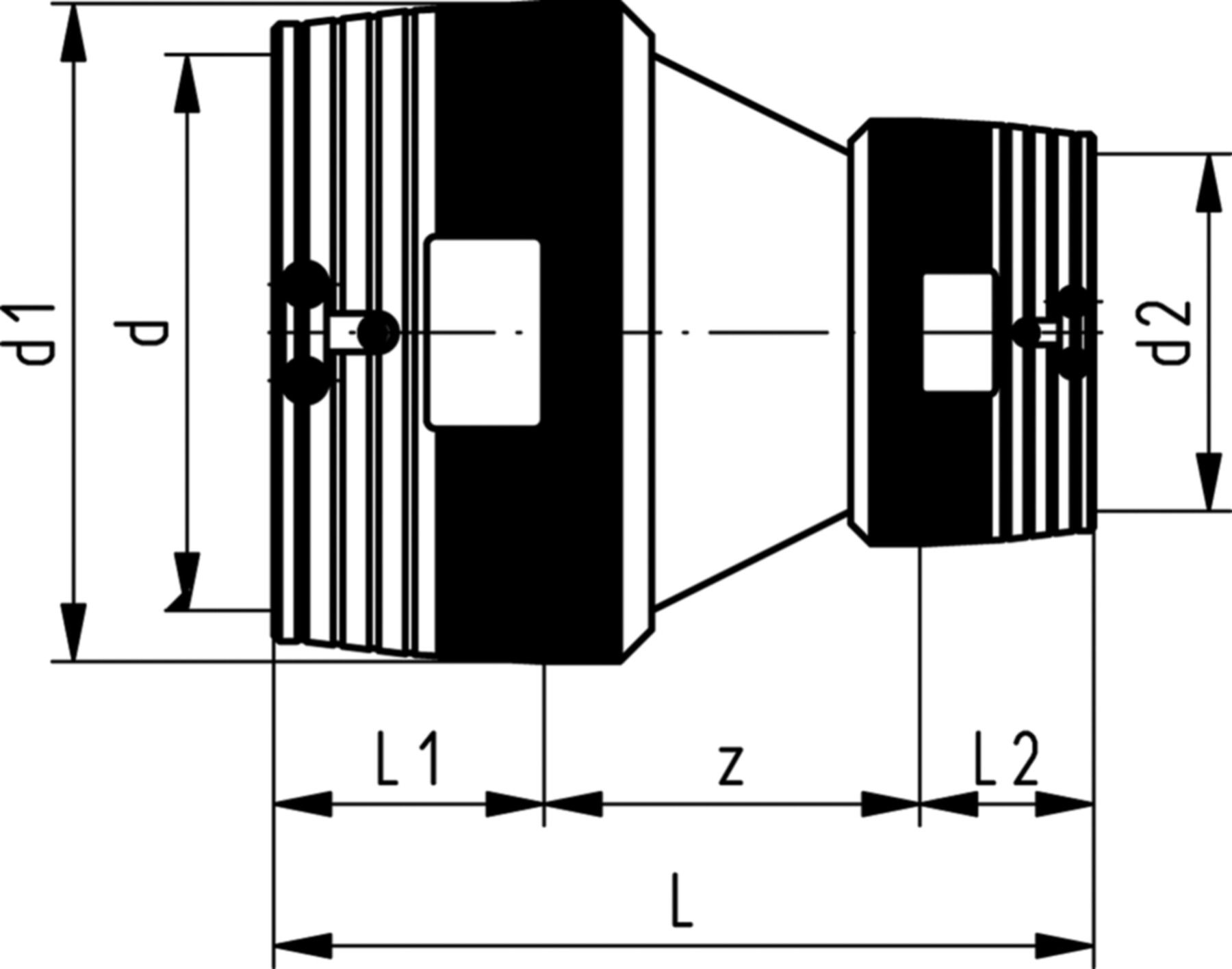 ELGEF Reduktion PN 16 (Karton à 4 Stk.) d 180/125mm 753 901 865 - ELGEF Plus Elektroschweissfittinge