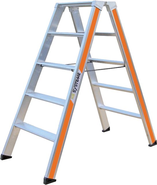 HB Doppelstufenleiter Typ 200, 2x5 Stufen, L=1.21m - Garten