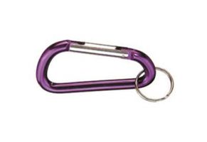 Schlüsselkarabiner mit Schlüsselring Ø 7mm, L= 80mm, Aluminium eloxiert - Ketten und Zubehör