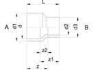 Reduktionen komb.Muf./St. 32/40-20/25 mm 721 910 916 - GF Hart PVC-U Formstücke
