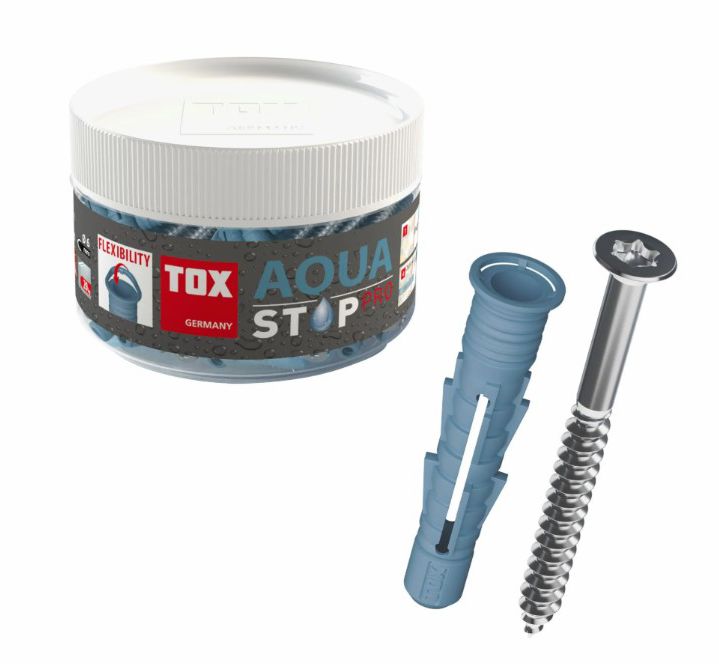TOX Abdichtender Allzweckdübel mit Senkkopfschraube Inox A2