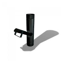 Regenklappe mit herausnehmbarem Laubsieb L 400 mm Ø80 mm P.10 schwarz 203024 - PREFA Dachentwässerungssysteme