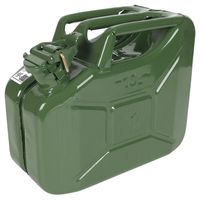 Benzinkanister, Armee-Modell 10L, Stahlblech, grün lackiert - Reinigung