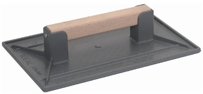 Reibscheibe, eckig, Kunststoff L= 270mm, B= 180mm, mit Holzgriff - Bauwerkzeuge