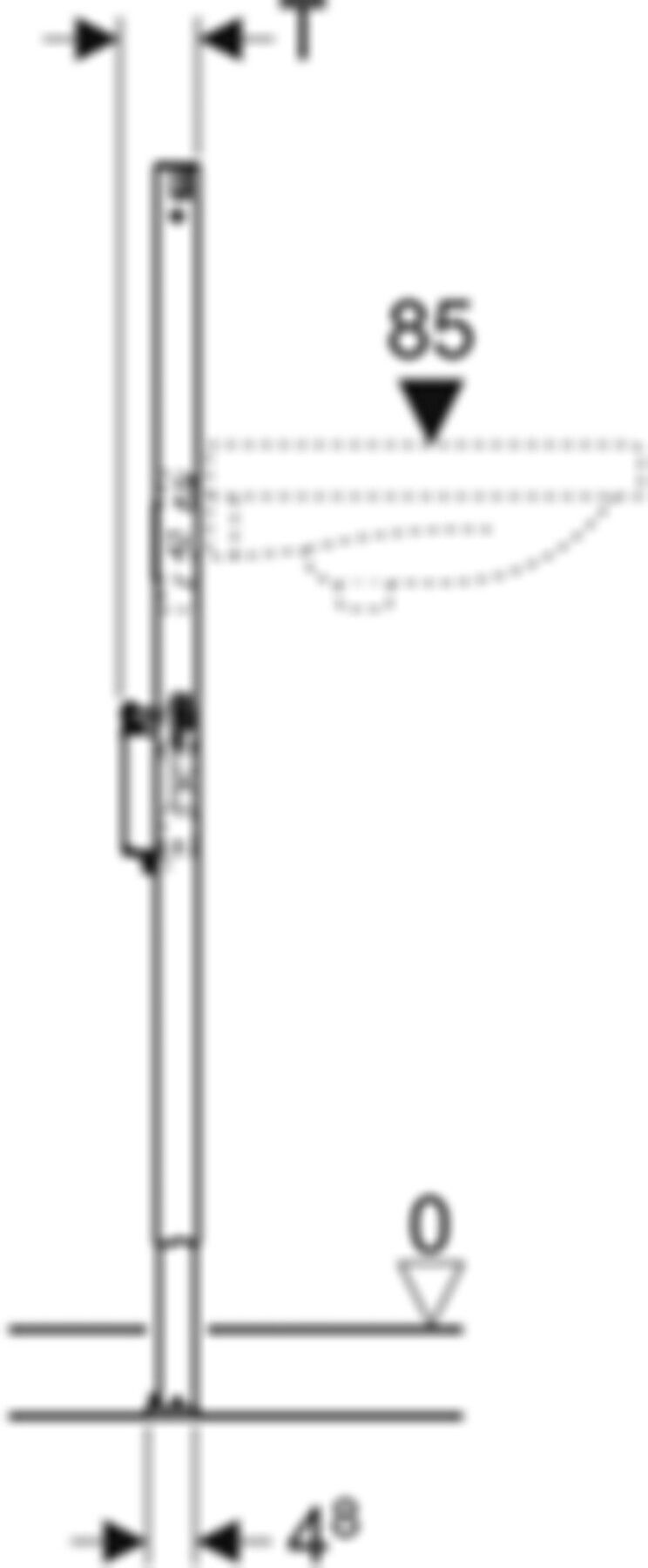 Element für Waschtisch 111.552.00.2 Typ 112, Standarmatur m/UP-Funktionsbox - Geberit-Duofix