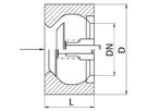 Düsenrückschlagventil zum Einklemmen Modell NRV-K V4A PN 10/16 DN 80 - Wild Absperrklappen