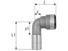 Industrie-Bogen 90° innen-aussen 22 mm 8801.22 - SudoFIT-Formstücke