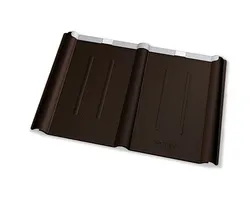 PREFA Dachplatte 600 x 420mm P.10 Nussbraun STUCCO 110716 - PREFA Dachentwässerungssysteme