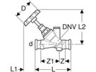 Mapress Schrägsitz Absperrventil d 15 94882 - Geberit Systemventile / Armaturen