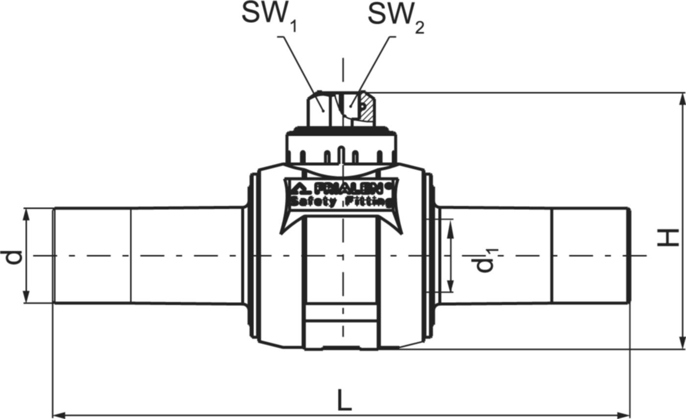 Kugelhahnen KHP, 1/4 Umdrehung d 160mm 612 483 - Frialen Elektroschweissfittinge
