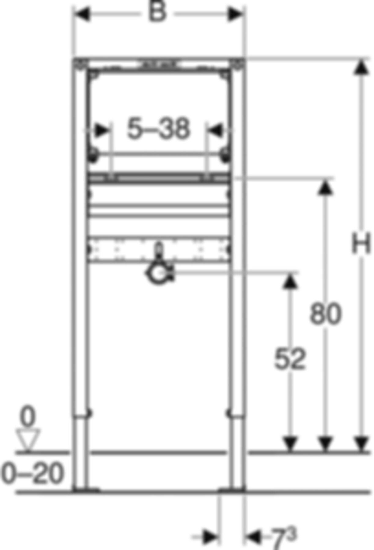 Waschtisch-Element für UP-Wandarmatur 111.802.00.2 Typ 130,Brandschutz El90 - Geberit-Duofix