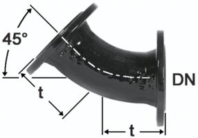 Flanschbögen 45°  Fig. 2032 (FFK 45) vonRoll hydro
