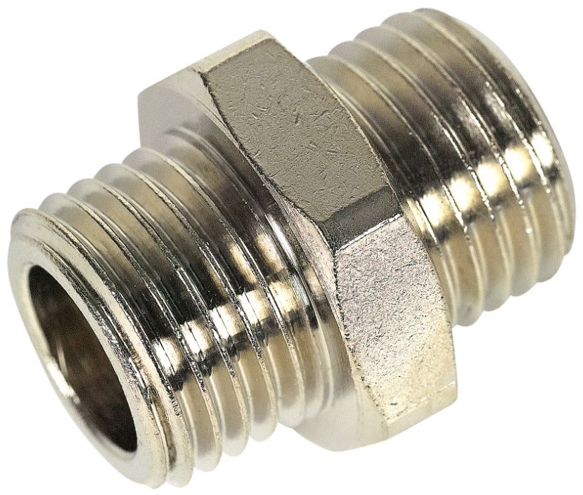 CEJN Adapter G 1/4" AG G 1/2" AG Messing, vernickelt, CAG-89-900-1215 - Druckluft, Zubehör
