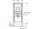 Urinal-Element Universal, Typ 112/130 Keramik int.Urinalsteuerung 111.628.00.2 - Geberit-Duofix