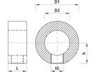 Anschluss-Zwischenring PN 16 8580 DN 65 - 3/4" - Hawle Flanschformstücke