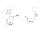 Geschw. Wandkonsole eck. waagr. bewegl. 4-kant/Rechteckrohr 12 mm geschl. 1.4301 - INOXTECH-Handlauf-/Geländer-System