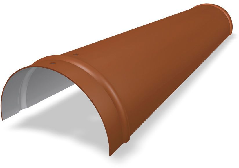 PREFA Grat- und Firstreiter glatt, 04 P.10 Ziegelrot 110345 - PREFA Dachsysteme