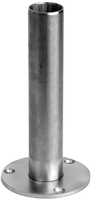 Bodenplatten mit Einsteckrohr 33.7 3 Löcher geschliffen 128251 - INOXTECH-Handlauf-/Geländer-System