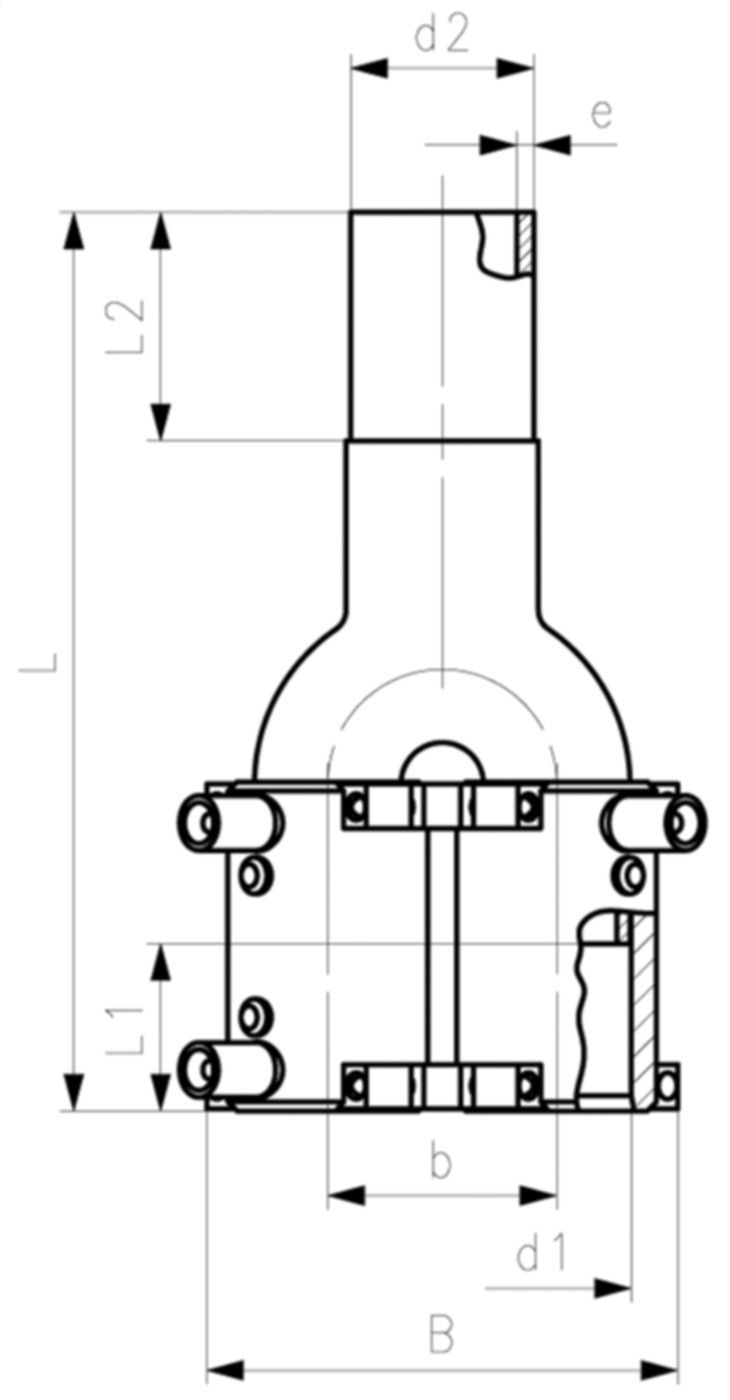YS-Stück mit integrierten Heizwendeln d 40-40-50mm 193 281 741 (Karton à 18 Stk.) - ELGEF Plus Elektroschweissfittinge