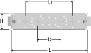 Montageschiene 153 85057.21 L =248mm zu Dose 84027/85117 - Nussbaum Optiflex-Rohre und Formstücke
