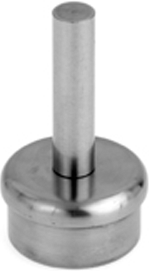 Steckkonsole zum Anschweissen ger Rk Pfos 26.9mm,TH50mm,geschl,1.4301 - INOXTECH-Handlauf-/Geländer-System