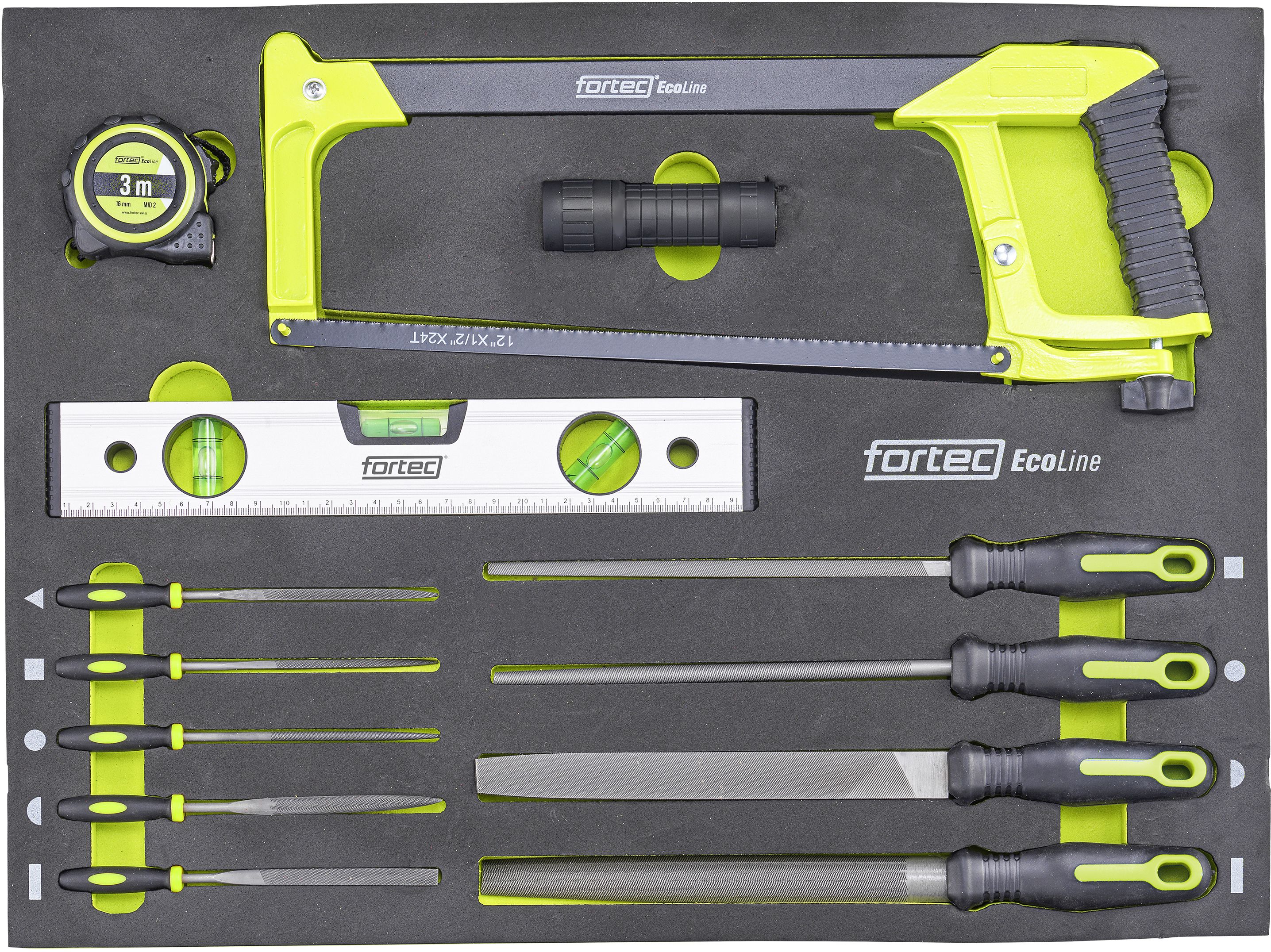 FORTEC Werkstattwagen Eco 299-tlg. 7 Schubladen+ Seitentür, 765x460x820mm - Werkzeugkoffer,Sortimentskoffer,Behälter