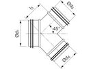 Hosenrohr 45° 180/180/180mm YVU45-V - Spiralfalzrohre und Zubehör System Safe