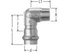 Industry-Winkel mit AG 18mm x 1/2" 80307.24 - Optipress-Industry Formstücke