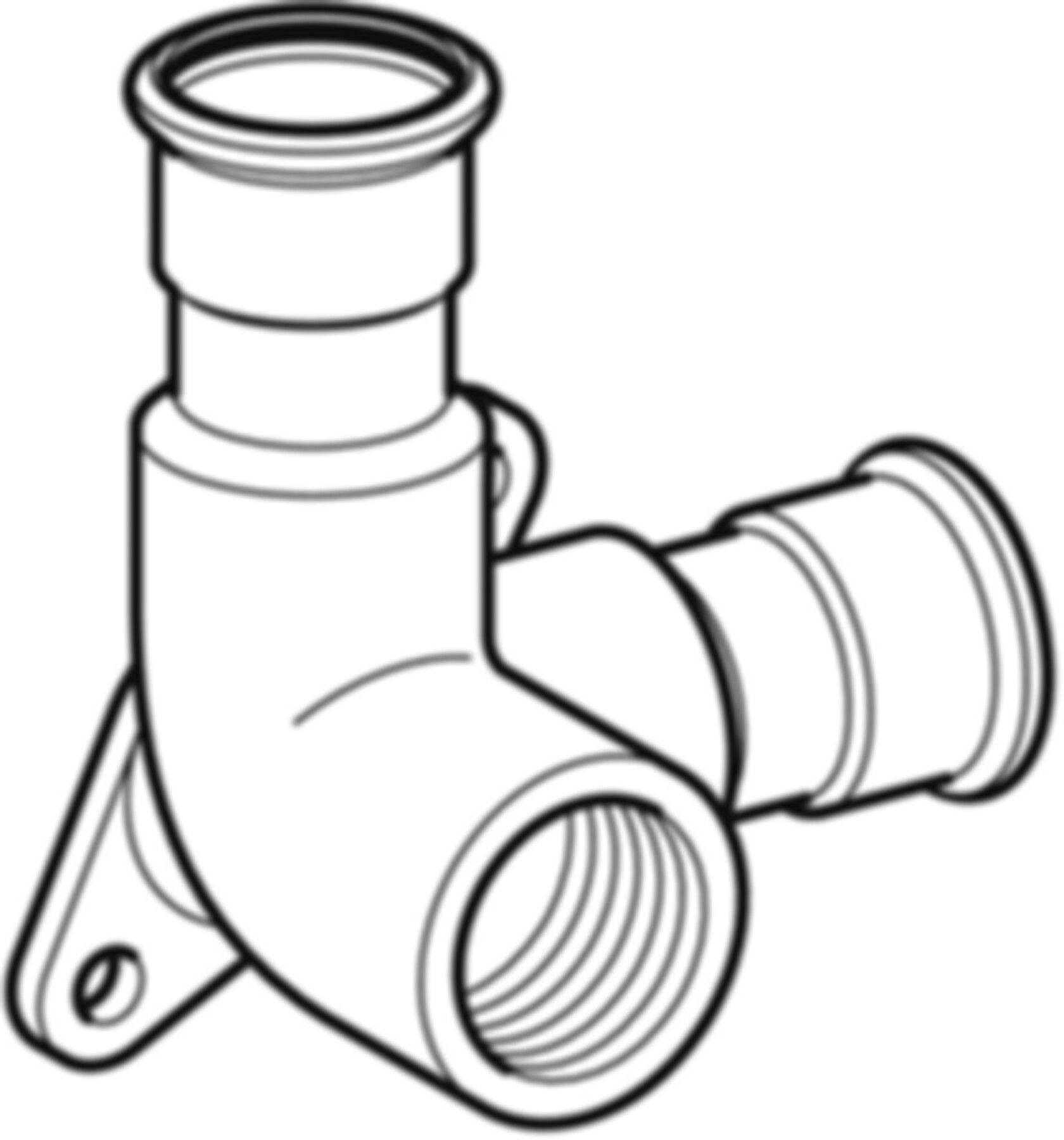 Eckanschlusswinkel 90° m/IG 18 x 1/2" 33510 - Mapress-Sanitär-Presssystem-Formstücke