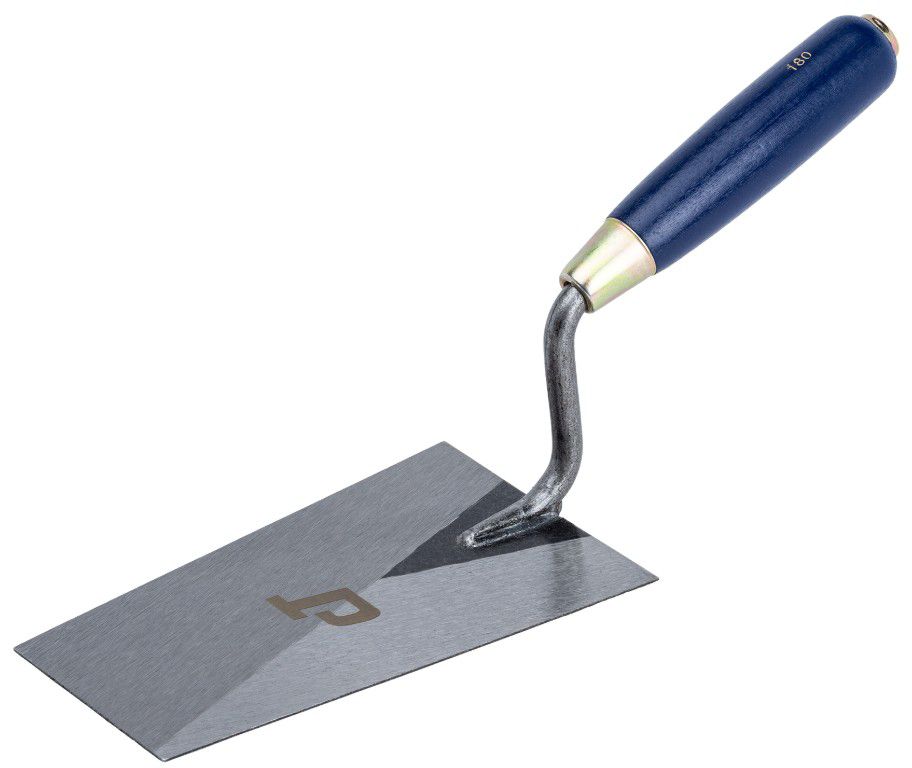 CRAFT TOOLS Maurerkelle, kantig, Blatt gehärtet L= 180mm, mit blauem Holzheft - Gartenbauwerkzeuge