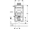 Wand-WC-Element Omega 461.252.00.2 Typ 100 Betätigung von oben/vorne - Geberit-GIS