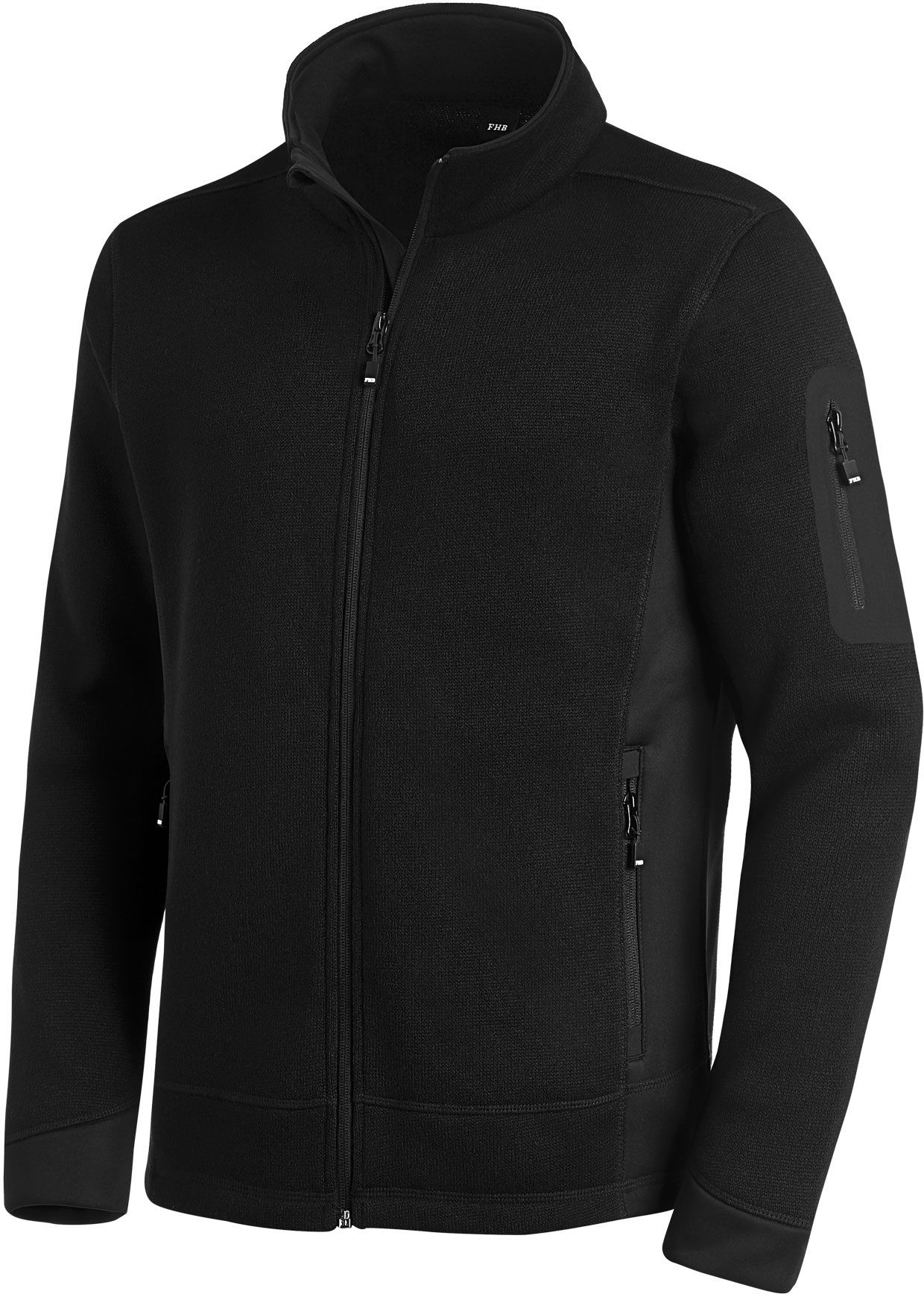 FHB CHRISTOPH Strick-Fleece-Jacke schwarz Gr. 3XL - Textilien