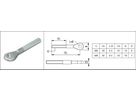 Oese mit Aussengewinde Linksgewinde M6 L= 47 mm 1.4301 - INOXTECH-Handlauf-/Geländer-System